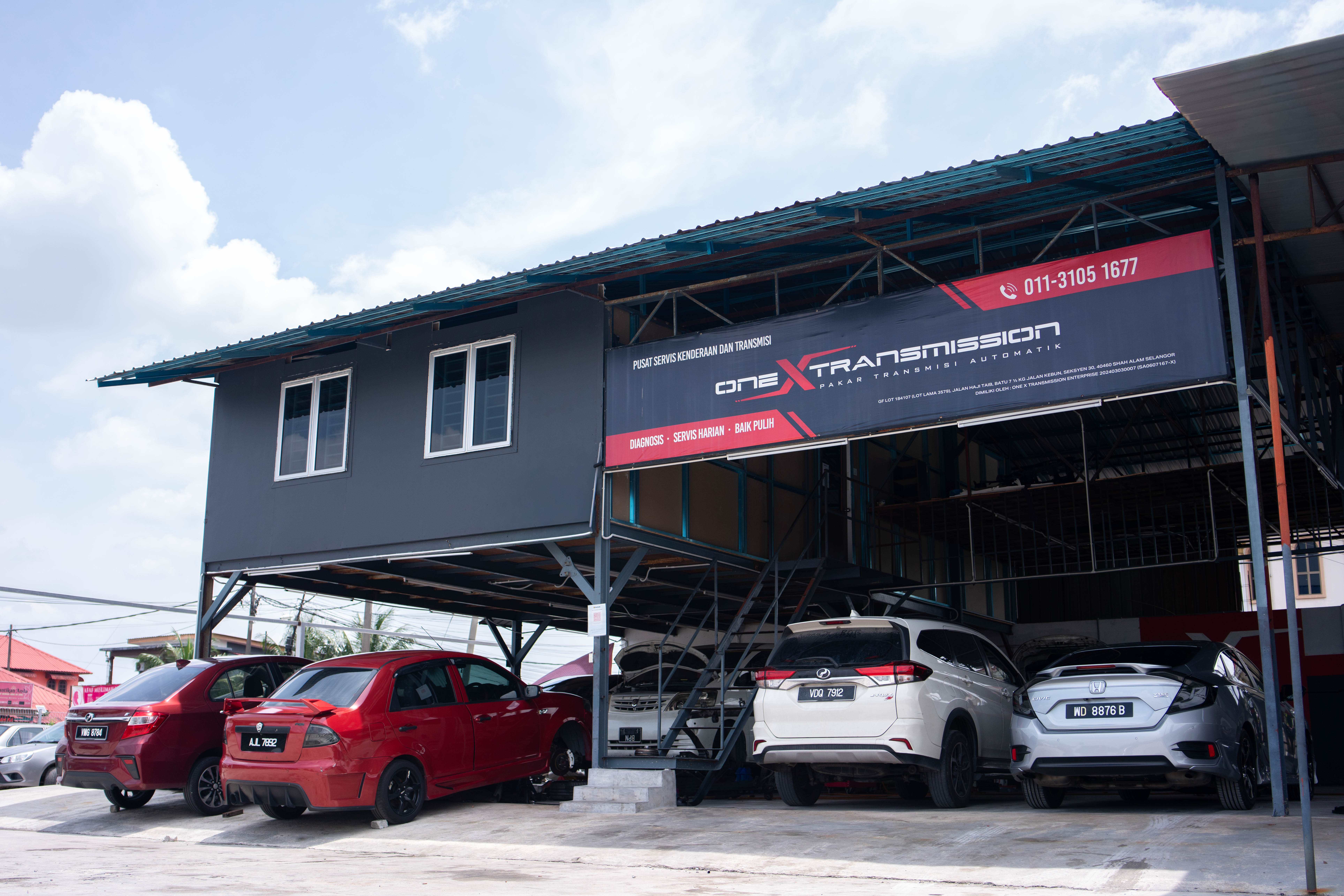 One X Transmission workshop interior